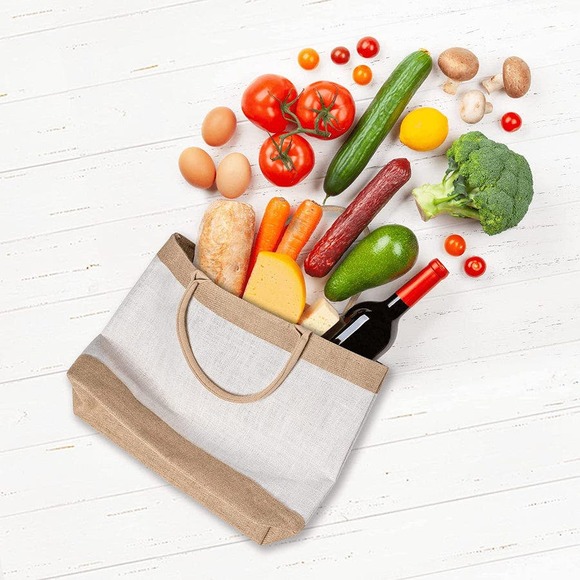 2 Hassle Fit Tote Botanical Bag Stylish Eco-Friendly Reusable Shopping Bag - Picture 4 of 7